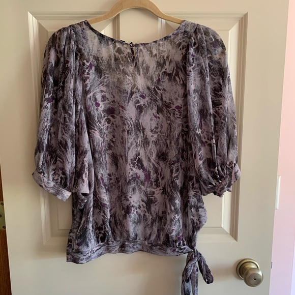 Guess Purple Print Blouse - Picture 6 of 7